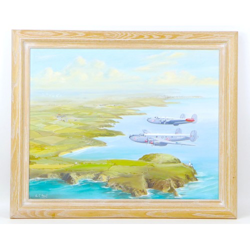 240 - British School, 20th century: two Aviation paintings, Derek C. Baulcomb, (British, 20th century) 'Tw... 