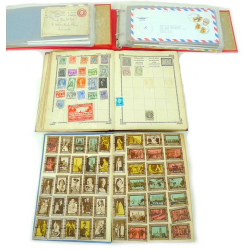 155 - Ten stamp albums containing mixed world stamps, including two early albums (‘Victory’ and ‘Improved’... 