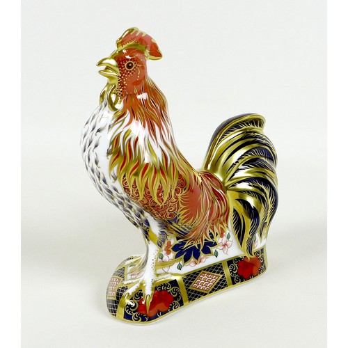 47 - A Royal Crown Derby paperweight, modelled as 'The Fighting Cockerel', A Special Edition of 150 Exclu... 