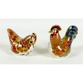 A pair of Royal Crown Derby paperweights, modelled as 'Bantam Cockerel', one of a limited edition pr... 
