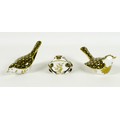 A group of three Royal Crown Derby paperweights, all special Aura editions, comprising 'Aura Frog', ... 