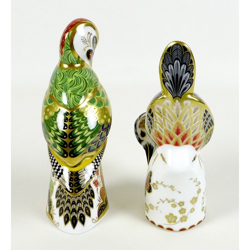 59 - Two Royal Crown Derby paperweights, modelled as 'Newstead Woodpecker', a Limited Edition Pre-release... 