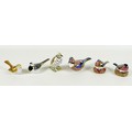 A group of six Royal Crown Derby paperweights, all modelled as birds, comprising 'Chaffinch Nesting'... 
