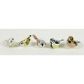 A group of five Royal Crown Derby paperweights, all modelled as birds, comprising 'Hawfinch', MMXIV,... 