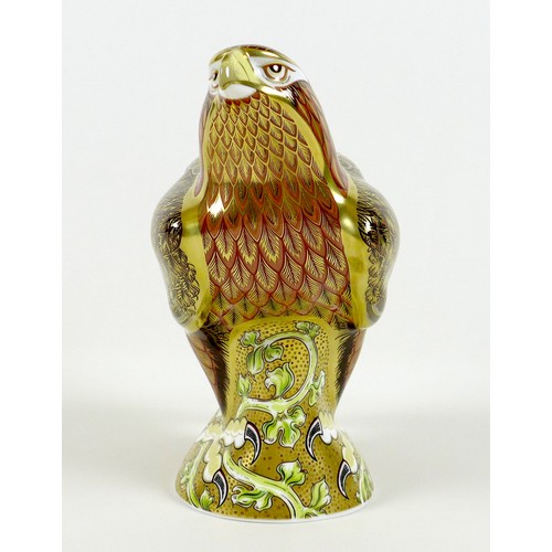 69 - A Royal Crown Derby Prestige paperweight, modelled as 'Golden Eagle', limited edition 111/300, from ... 