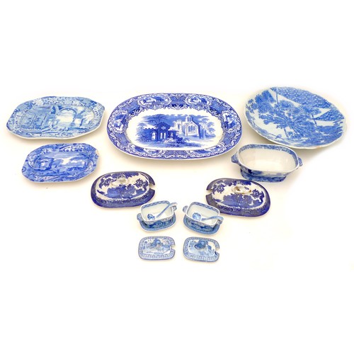 35 - A quantity of English china, comprising three 19th century floral painted plates, two with 'Goss Col... 