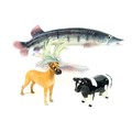 A group of three figurines, comprising a Beswick 'Ch Coddington Hilt Bar' black and white cow, a Bes... 