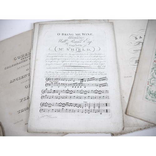 149 - A collection of music manuscripts and sheet music. (1 box)