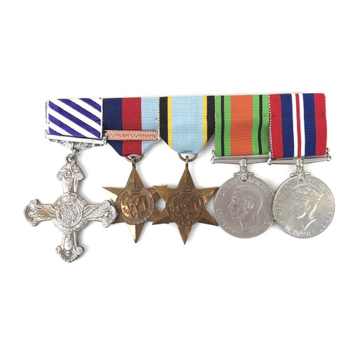 180 - A collection of WWII medals and ephemera belonging to three brothers including Distinguished Flying ...