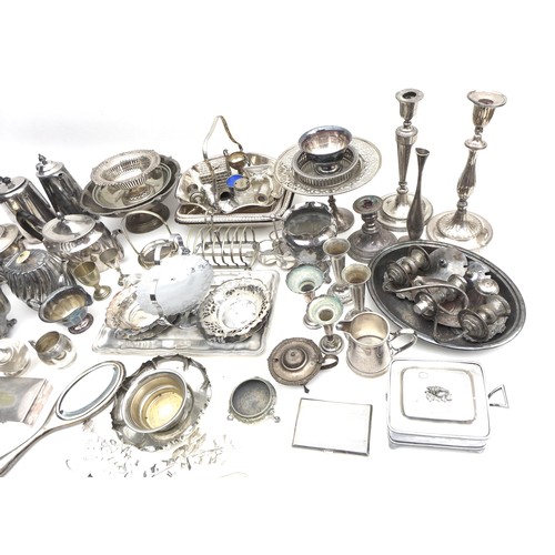 4 - A large collection of mostly 19th century silver plated items, including an early 19th century Napol... 