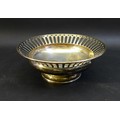 An Edwardian silver circular bowl, pierced arch band to rim and stepped foot, Matin Hall and Co, She... 
