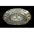 A 19th continental silver fruit dish of oval form, decorated with repousse fruit, stamped '800', 11.... 