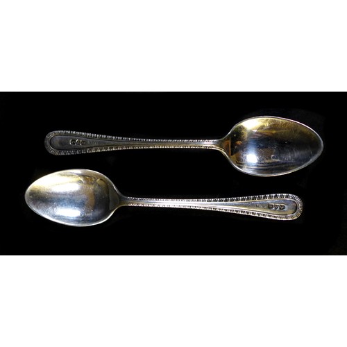 65 - A collection of Victorian and later silver flatware, including a set of twelve teaspoons, Cooper Bro... 