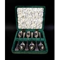A cased set of six Victorian silver Kings pattern teaspoons, Chawner & Co. London 1870, 7.1toz, all ... 