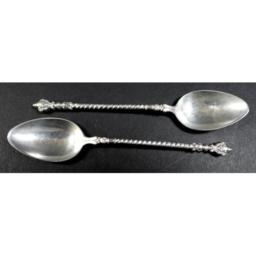 41 - A collection of Victorian and later silver flatware, including fiddle pattern dessert forks, William... 