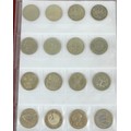 A collection of forty five £5 and crown commemorative coins in one album, including various Royal ev... 