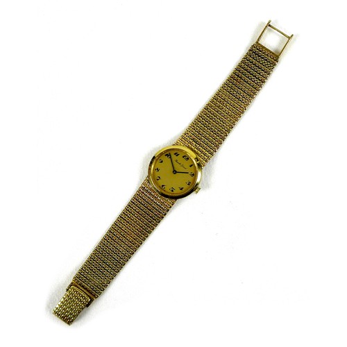 139 - A Bueche-Girod 18ct gold lady's wristwatch, circa 1966, the circular gold dial with black Arabic num... 