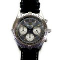 A Breitling stainless steel gentleman's wristwatch, ref. K71356, serial 938173, circular black dial ... 