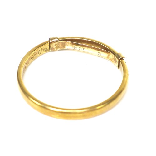 235 - A 22ct gold wedding band, size L, 6.6g, together with an 18ct gold wedding band, with 9ct gold ring ... 