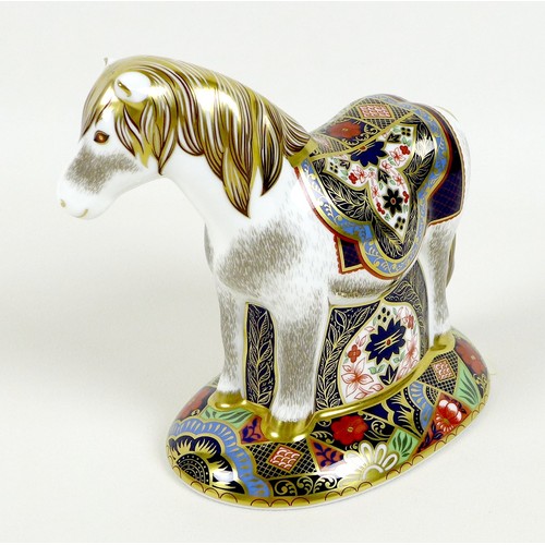 41 - A Royal Crown Derby paperweight, modelled as 'Miniature Shetland Pony', limited edition 79/500 exclu... 