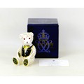 A Royal Crown Derby paperweight, modelled as a limited edition Harrods teddy bear, numbered 658 of 1... 