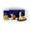 Three Royal Crown Derby paperweights, comprising one modelled as a Llama, an exclusive for the Royal... 