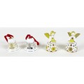 A group of four Royal Crown Derby Christmas decorations, comprising 'Angel Shimmer Platinum', MMXIII... 