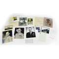 A collection of WWII US Air Force Fighter pilot signatures, including Donald Blakesiee, the Flying A... 