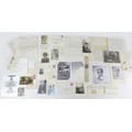 A collection of WWII German fighter pilot signatures and photographs, including a handwritten letter... 