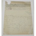 A handwritten and signed letter by archaeologist Basil Brown (1888-1977), Brown discovered and excav... 