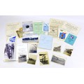 A collection of early aviation ephemera, including a signatures of French Aeronaut Charles Dollfus, ... 