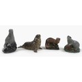A small group of Beswick animal figurines, including 'Seal', model 1534, grey - gloss, 14.5cm high, ... 