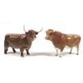 Two Beswick Bulls, comprising a 'Guernsey Bull Ch. 