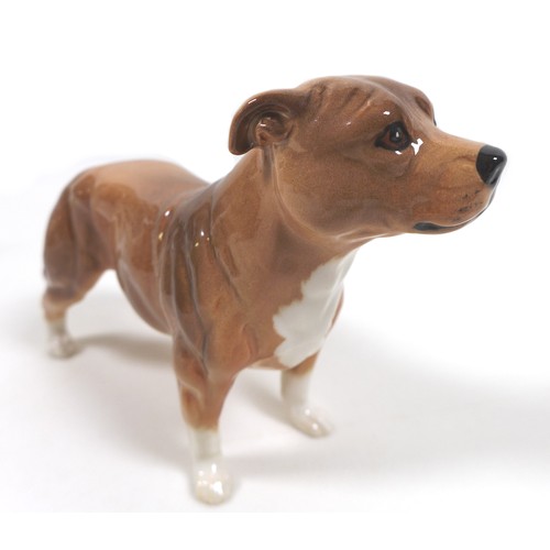 63 - Two Beswick Bull Terrier figurines, comprising 'Staffordshire Bull Terrier', model 3060, white and t... 