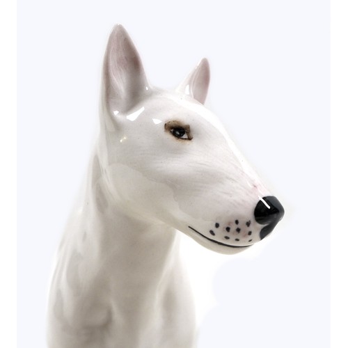 63 - Two Beswick Bull Terrier figurines, comprising 'Staffordshire Bull Terrier', model 3060, white and t... 