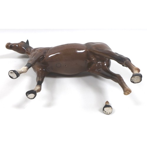 87 - A group of damaged Beswick horses, comprising 'Swish Tail Horse', First Version, model 1182, palomin... 