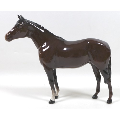 95 - Two Beswick horses, including 'Imperial', model 1557, brown - gloss, 20.5cm high, and  'Thoroughbred... 