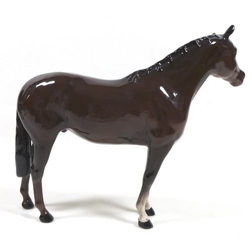 95 - Two Beswick horses, including 'Imperial', model 1557, brown - gloss, 20.5cm high, and  'Thoroughbred... 