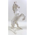 A Beswick 'Welsh Cob (Rearing)' figurine, model 1014, white - matt, 26cm high.