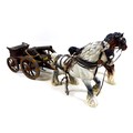 A Beswick military equine group, of two Cantering Shire horses pulling cannon, 'Armon-de-Pieza, Sigl... 