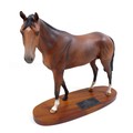 A Beswick 'Troy' horse figurine, from the 'Connoisseur Horses' series, model 2674, on wooden plinth ... 