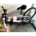 A Tokko Apollo white painted gent's mountain bike, missing front wheel.