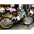 A Trax TR-20 pale blue painted child's bike.