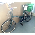 A vintage Dawes green painted lady's shopper bike.