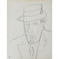 Jean Shepeard (British, 1904-1989): pencil portrait of the sculptor Frank Dobson (1886-1963), signed... 