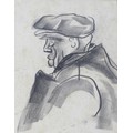 Jean Shepeard (British 1904-1989): a charcoal portrait of actor Victor McLagen (American/British 188... 