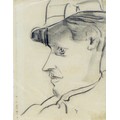Jean Shepeard (British 1904-1989): a charcoal portrait of actor Leslie Howard (1893-1943) signed wit... 