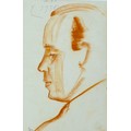 Jean Shepeard (British 1904-1989): a pastel portrait sketch of J.B. Priestly (1894-1984), signed wit... 