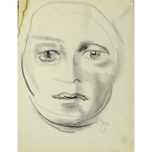 4 - Jean Shepeard (British, 1904-1989): a sketchbook containing a possible charcoal portrait of the arti... 