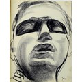 Jean Shepeard (British, 1904-1989): a sketchbook containing a possible charcoal portrait of the arti... 